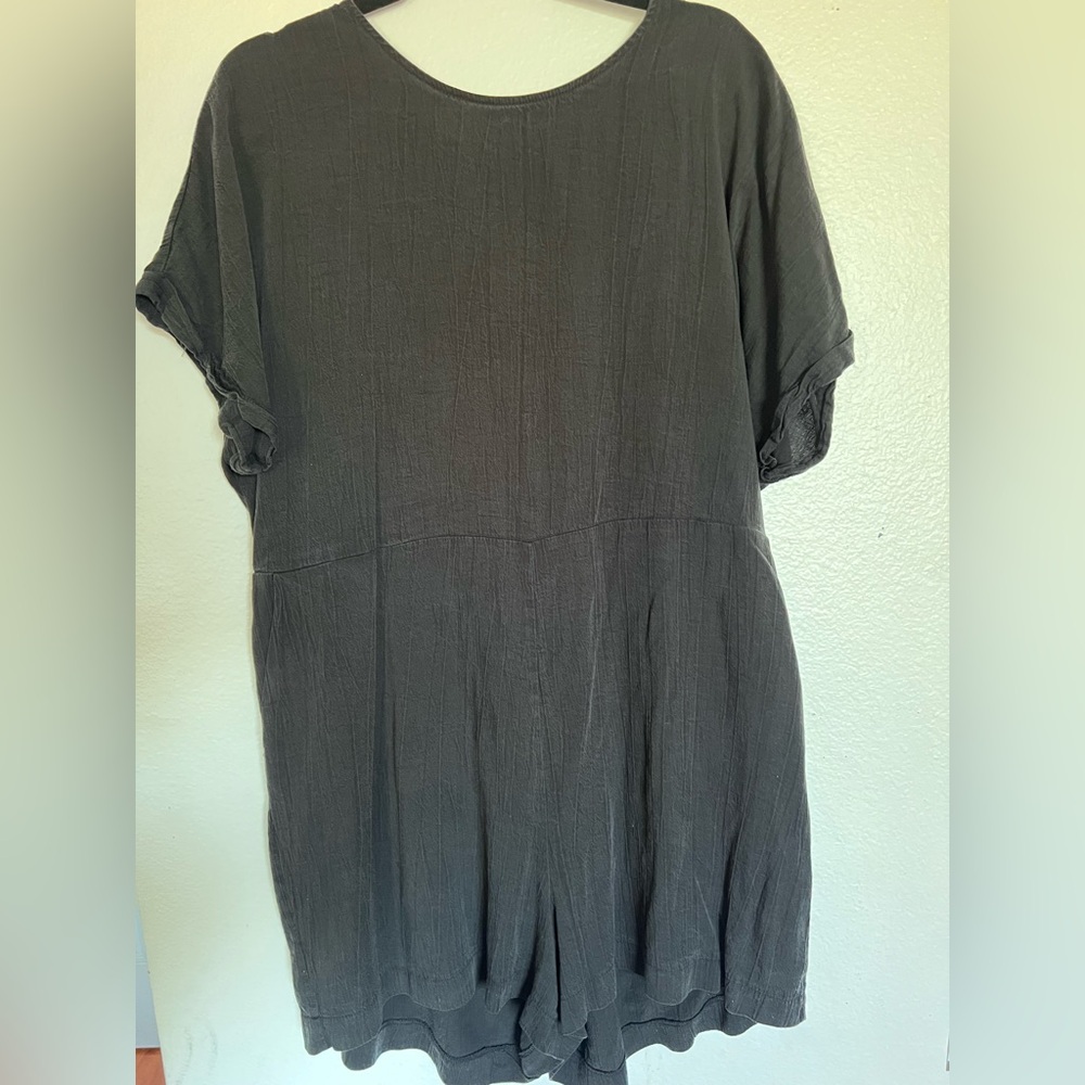 Casual Black Romper